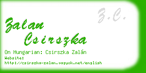 zalan csirszka business card